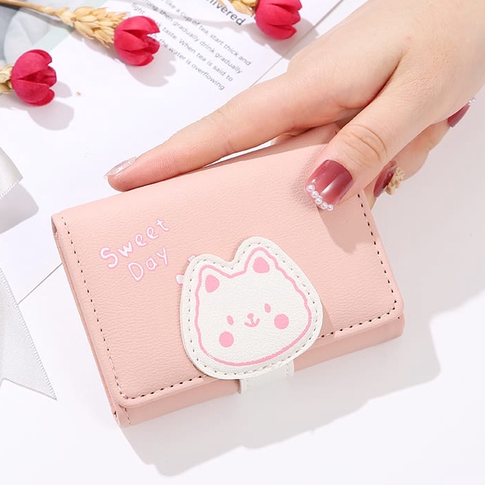 [㊖♪ D11B> TASBLUE Dompet Lipat Mini Wanita Dompet Wanita Motif Animal Cute Fashion Wanita Dompet Imp
