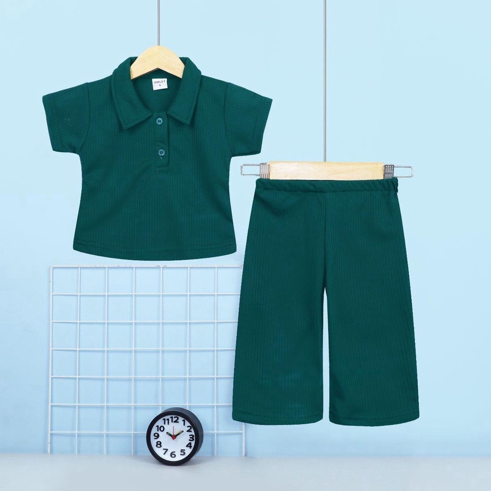 VIRAL Owlet - setelan anak perempuan / setelan kulot anak / baju anak perempuan