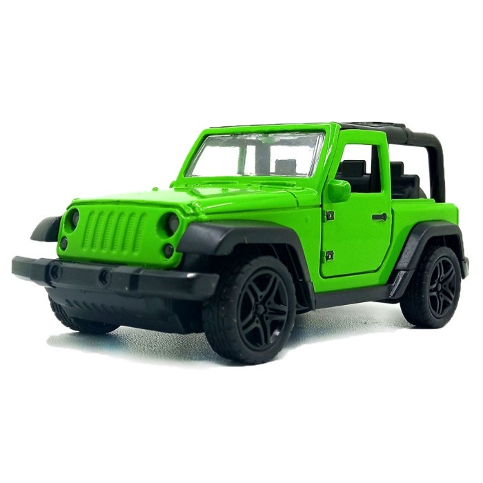 Toy Addict Jeep Wran9ler Rubicon Classic Car Hijau Diecast Mobilan