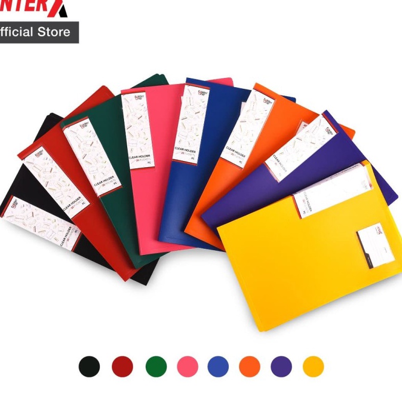 

(KF㊛/Q♥) Clear holder 20 lembar FOLIO F4 / dokumen keeper folio F4 folder one/ top.produuk..