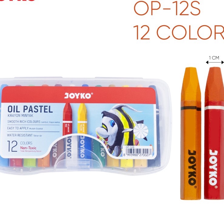 

[N-Z♫»14] Oil pastel / Crayon Titi/Joyko 12 warna/ paliing.laris.!