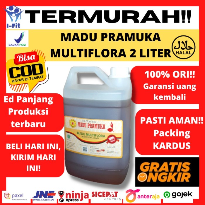 

Laris Madu Pramuka Multiflora 2000 Ml 2 Liter Multi Flora Alami Murni 100%