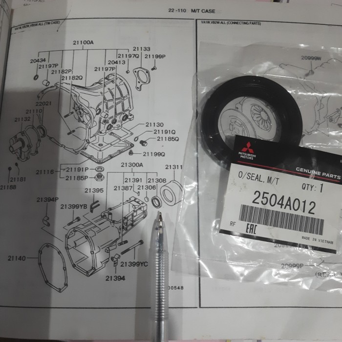 Oil Seal Transmisi Mitsubishi Kuda Asli Ori Kode 171