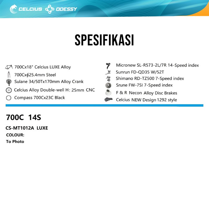 Sepeda Celcius Balap Roadbike Luxe 700C Ukuran 50 $12