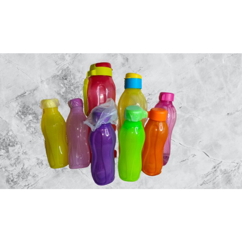 botol minum Tupperware Eco bottle warna kuning tutup biru