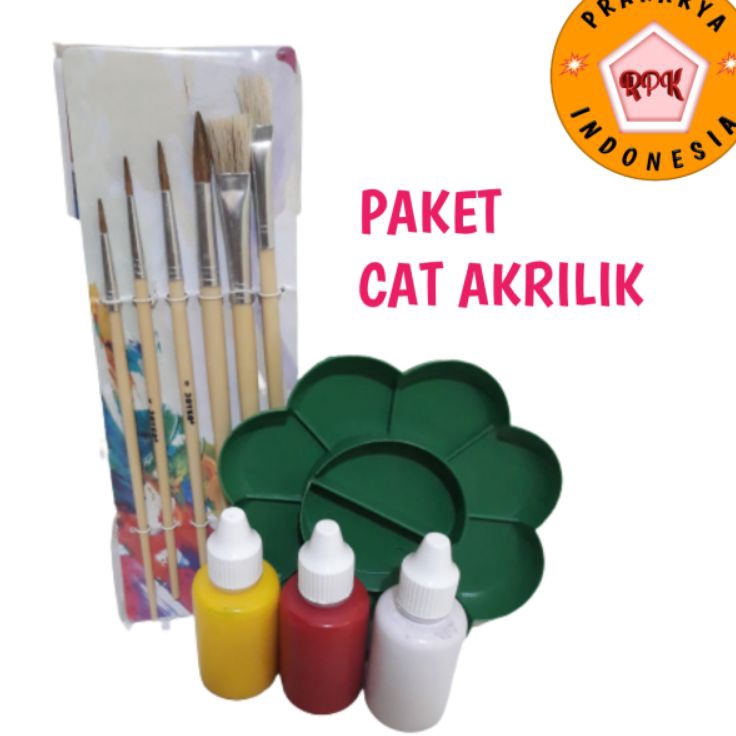 

☋Terupdate✡➘ NFRYF Paket cat akrilik 50ml 3btol | palet dan kuas isi 6 K48 Murah