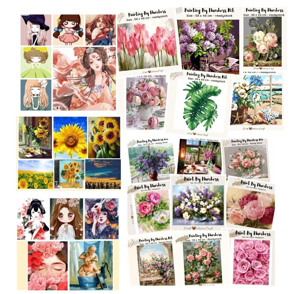 

➻ diy Paint by number kit 50x40cm ready jakarta. painting by numbers kit 50