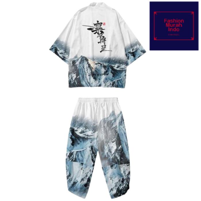 TERLARIS - KIMONO JEPANG SETELAN SET CELANA PRIA WANITA UNISEX M L XL XXL 2XL 2L