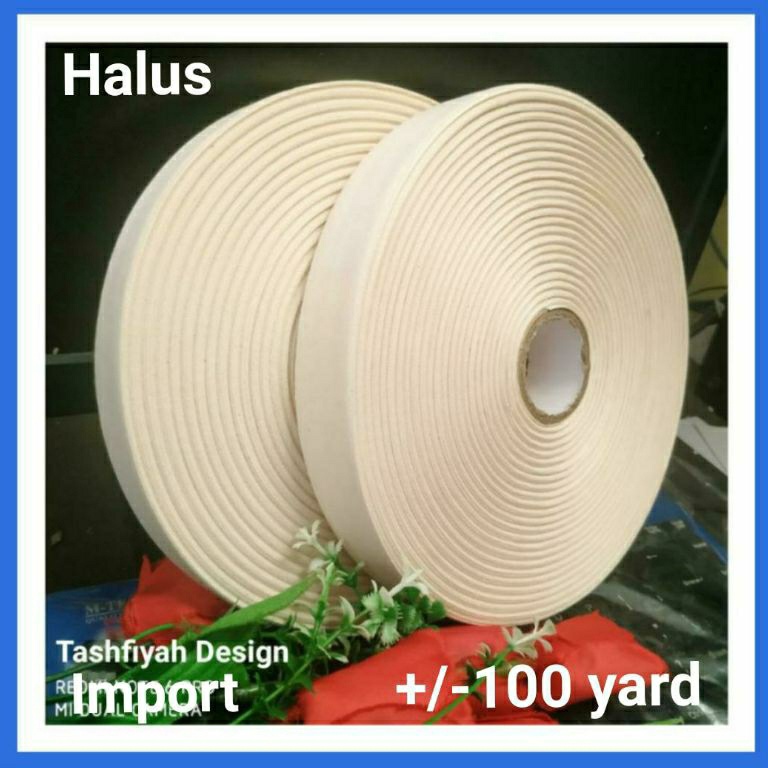 

[PROMO 7SNA] Pita label katun polos halus piterban lebar 1 2 3 cm sekitar 100m PT PW8