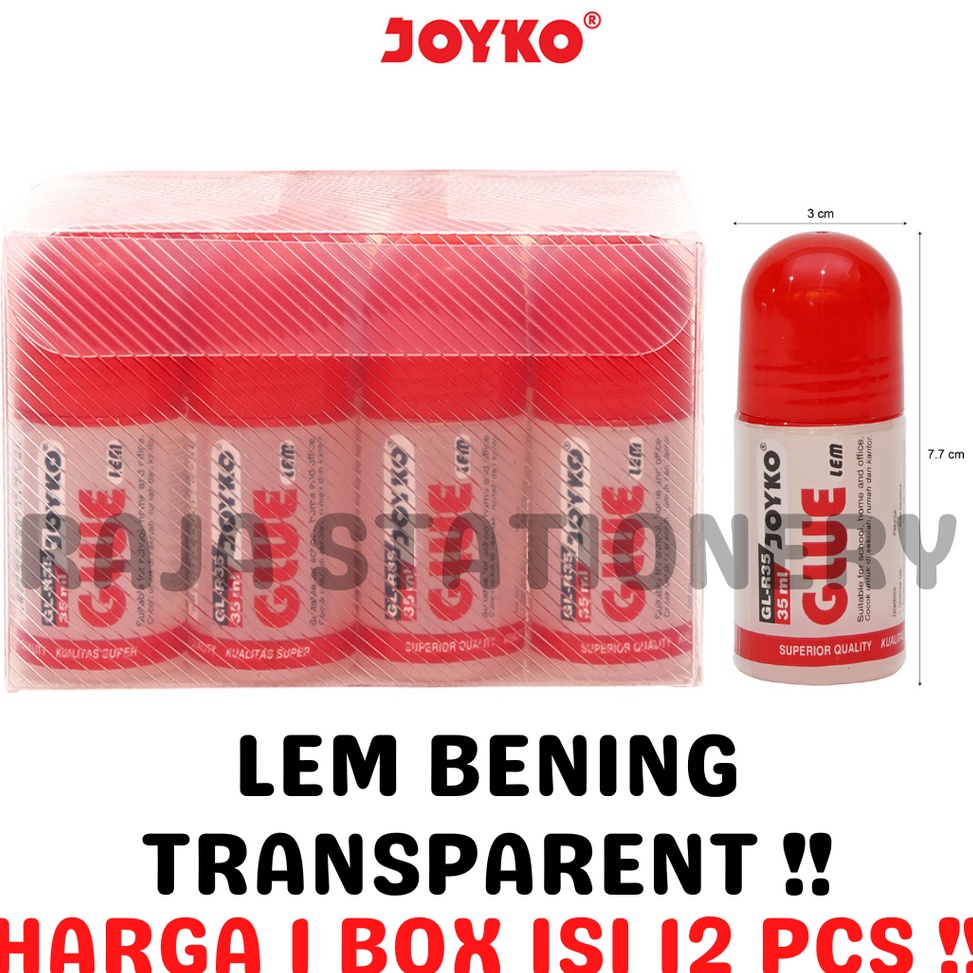 

Original JOYKO TRANSPARENT GLUE 35ML LEM CAIR BENING JOYKO PRAKARYA GL-R35 [12PCS] 216
