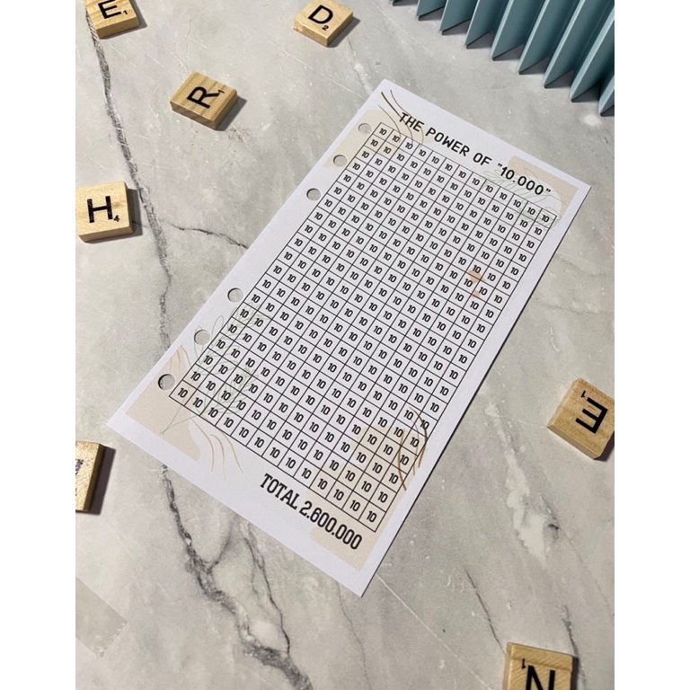 

[CODE BARANG 974DHI] Loose Leaf Saving Challenge Target 10K 20K 50K 100K Kertas Isian Binder A6 Ring 6 Refill Notebook Sinking Funds Nabung Viral Cashflow ZT9