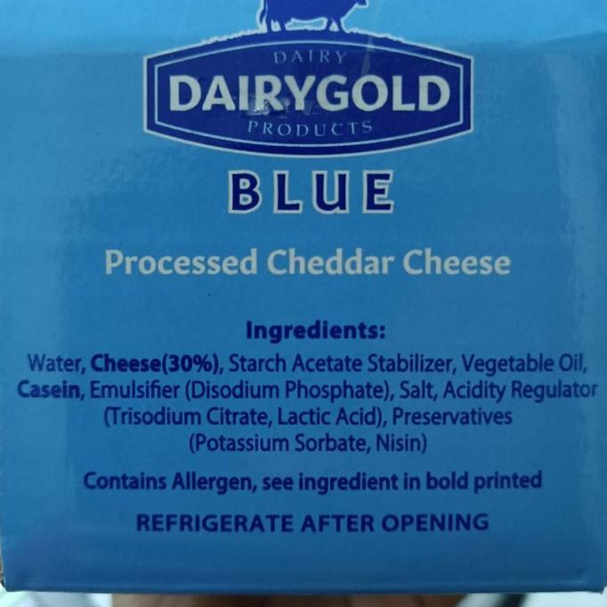 

jen Keju / Cheese Cheddar DairyGold / Dairy Gold Blue 2 KG Keju Parut Enak
