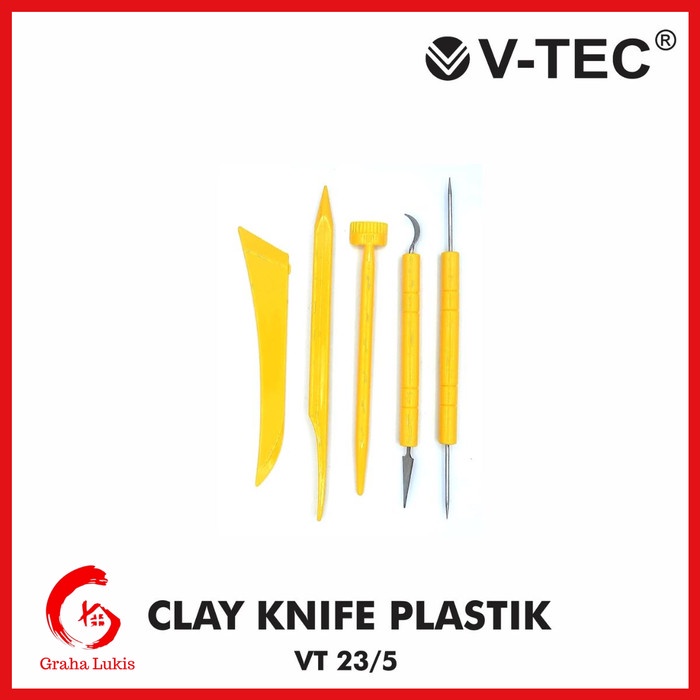 

Terlaris V-Tec Alat Clay Knife Plastik Vt23/5 Clay Tool