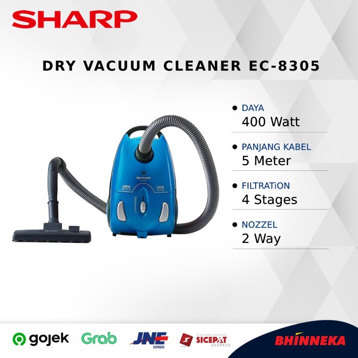 Sharp Dry Vacuum Cleaner Ec-8305
