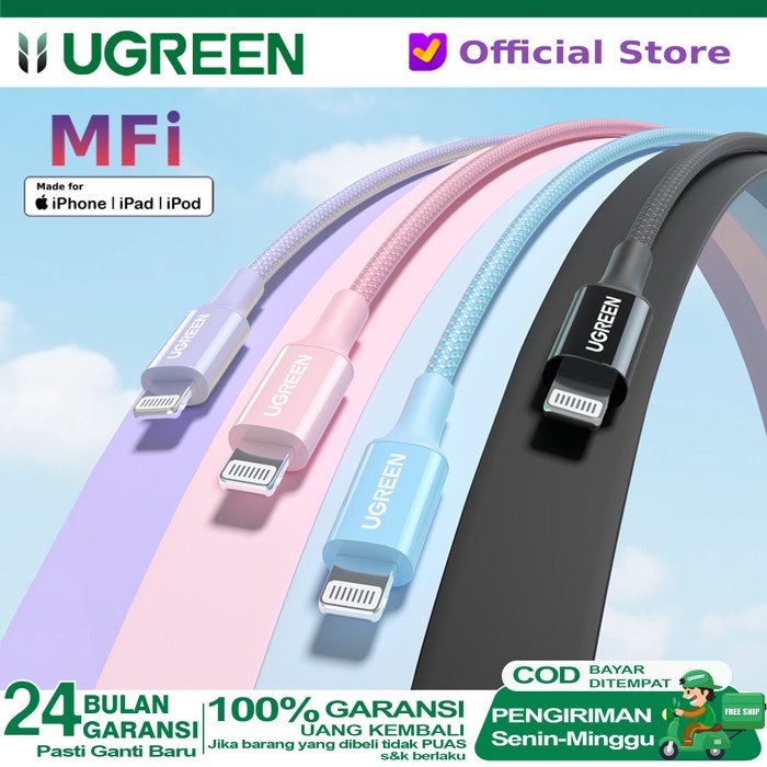 UGREEN KABEL IPHONE MFI TYPE C TO LIGHTNING FAST CHARGING 90493