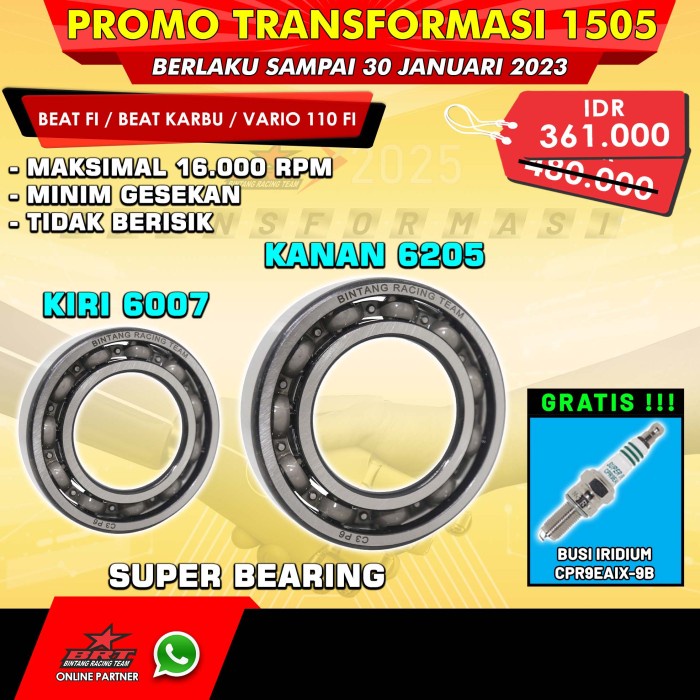 BEARING KRUK AS LAHER KRUK AS BRT C3 HIGH SPEED BEAT KARBU BEAT FI