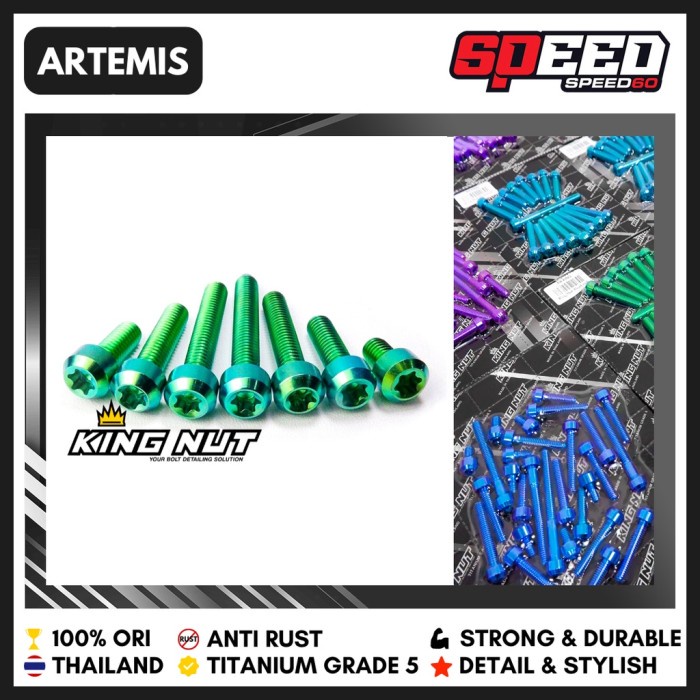 Baut Titanium Blok MX King Grade 5 King Nut