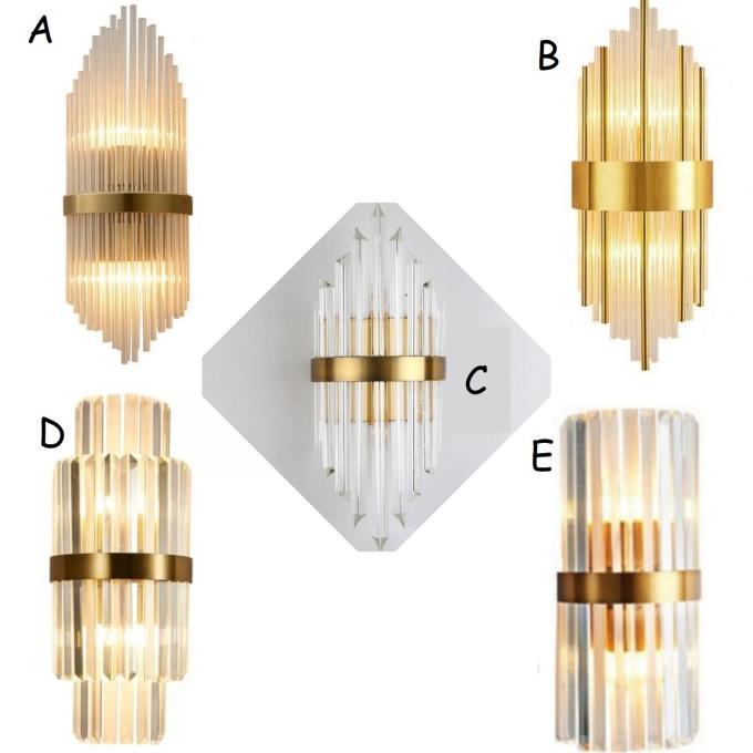 FL 880 LAMPU DINDING KRISTAL MODERN KLASIK GOLD MEWAH DEKORASI HIAS
