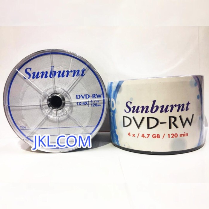 Dvd-Rw Kosong Dvd Rw Dvdrw Dvd Rewritetable Blank Sunburnt Isi 50Pcs