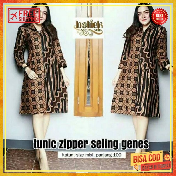 Dres Motif Kekinian Batik Kerja Wnita Modern Dress Batij Moderen Gaun Battik Kondangan Dreas Bstik P