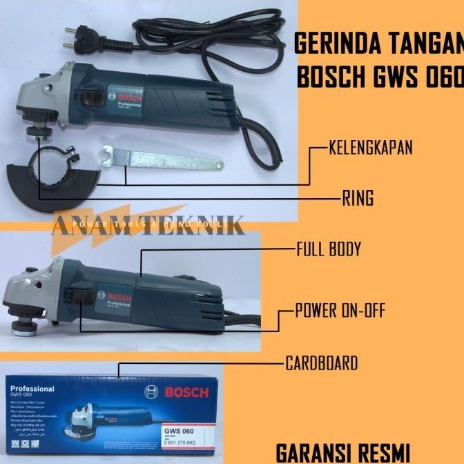 Gerinda Bosch Gws 060 Mesin Gerinda Tangan Listrik