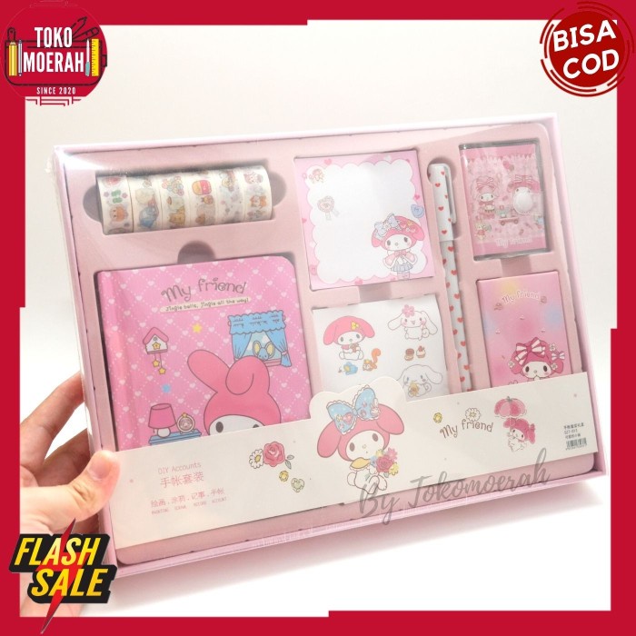 

Terbaru Paket Jurnal 7 In 1 Sanrio Kado Alat Tulis Buku Stiker Lucu Unik Murah _.