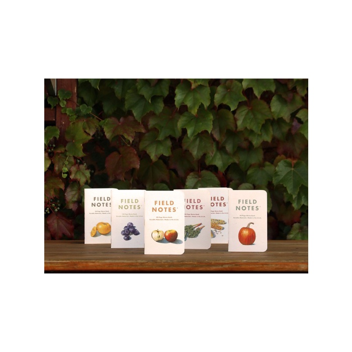 

Notebook Field Notes Harvest 3 Pack Perforated Ruled Dot Ledger Memo