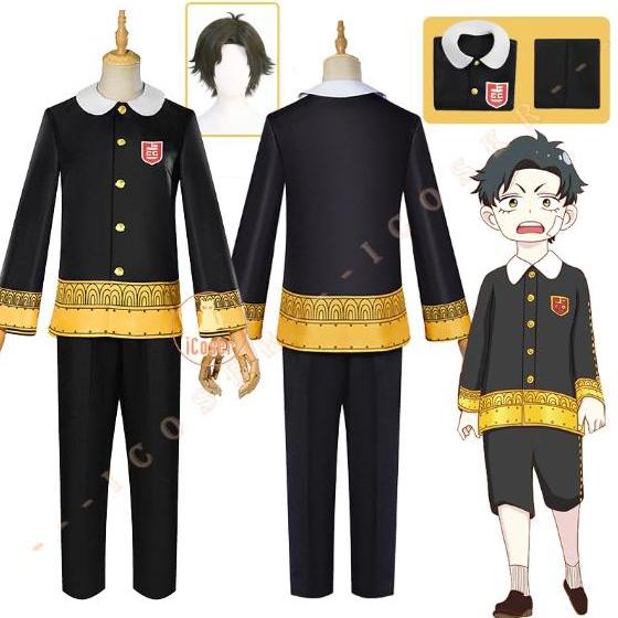 PROMO MURAH Anime Spy X Family Damian Desmond Cosplay Costume Wig Syon School Uniform Black Anya For