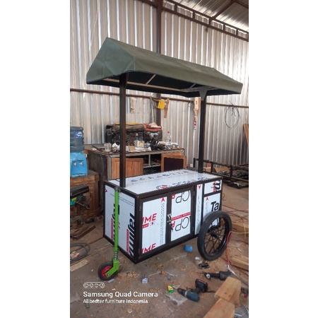 gerobak aluminium dan acp | gerobak es teh | gerobak dorong | gerobak buah | invoice