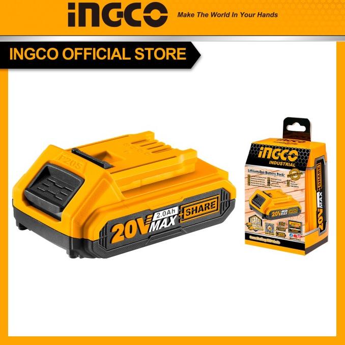 Baterai P20S (2.0 Ah) Power Tools INGCO 20V Li-Ion Battery FBLI20011