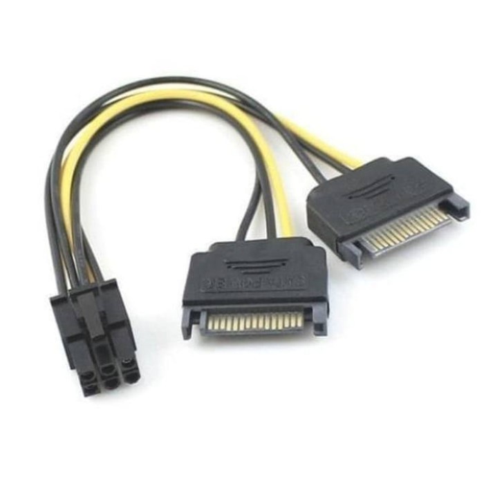 KABEL SATA CABANG 2 TO VGA PCIE 6 PIN MALE