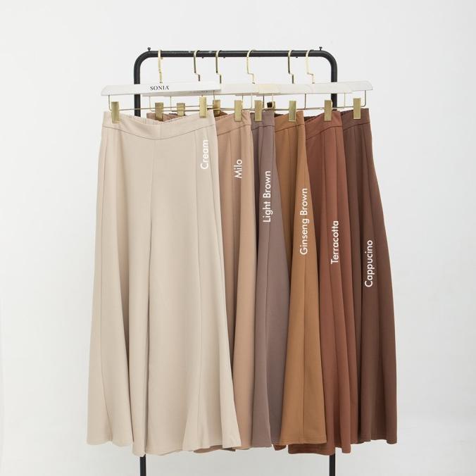 Sonia - Hana Kulot Payung Sonia / Celana Kerja Wanita C1570 - Cappucino,All Size