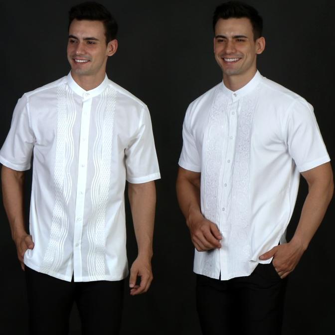 Casella Baju Koko Pria Lengan Pendek | Baju Koko Putih Lengan Pendek