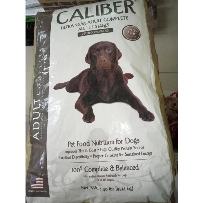 Caliber ultra 2024 dog food