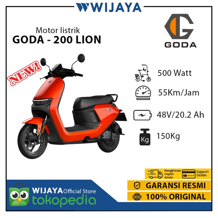 Terlaris Sepeda Motor Listrik Goda Golden Lion 200