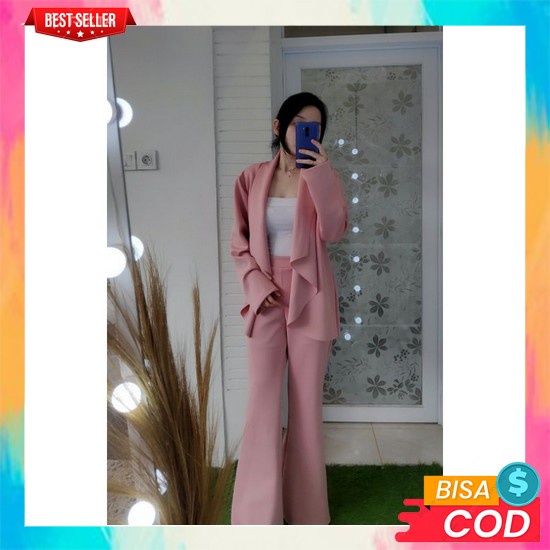 Blazer Set Wanita Korea Style Setelan Blezer Perempuan Import Terbaru Blazeran Dewasa Casual Premium