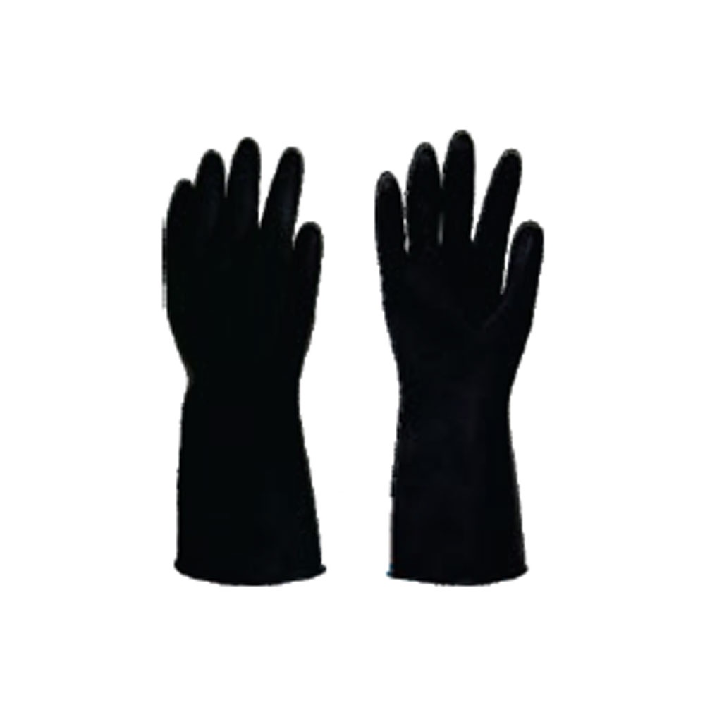 Wipro Sarung Tangan Karet Hitam  Heavy Duty STR-85L-(42-9085-03)