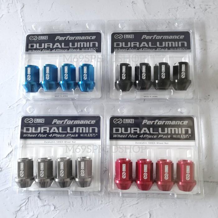 [[[ PROMO ]]] ENKEI Duralumin Wheel Nut M12 x 1.5 (4pcs/pack) Baut Lugnut Enkei