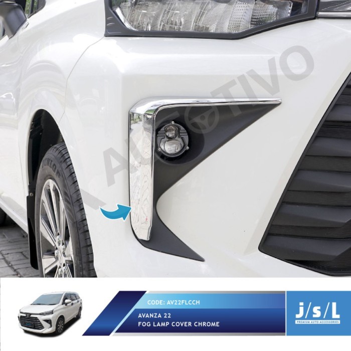 JSL Foglamp Cover Avanza 2022 Chrome / Cover Lampu Kabut Avanza 2022 star