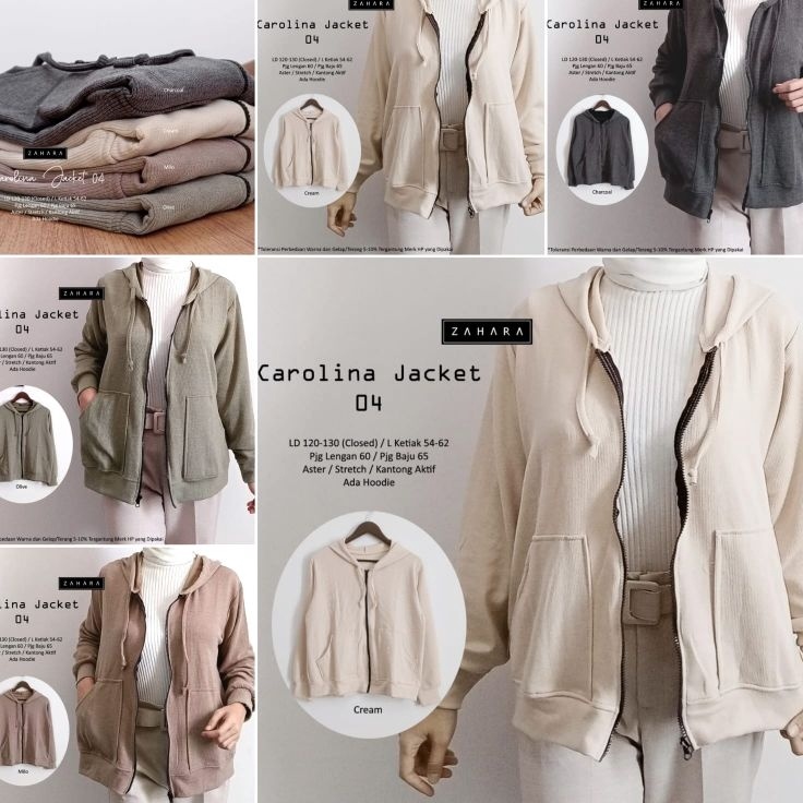 Dijual kakakJ4v9U CAROLINA • OXFORD JAKET BY ZAHARA JAKET HOODIE WANITA OVERSIZE
