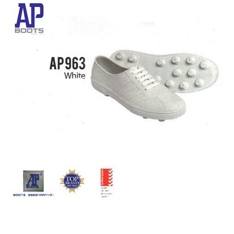 AP Cucuk 963 Putih Sepatu Pria AP Boots Cucuk Putih Size 37-43 - Sepatu Karet AP Boots Multifungsi -