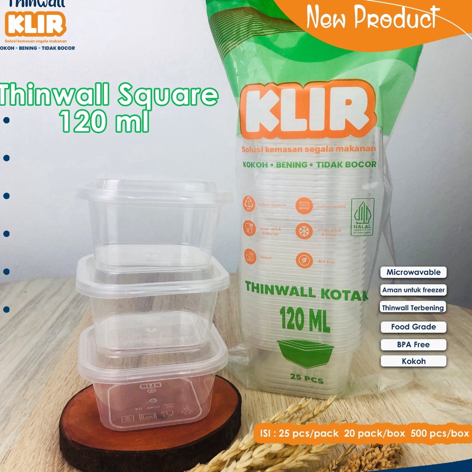 ➵➭✬ Thinwall Square Mini 120ML, 150 ML / Cup Dessert /thinwall kotak 120 ML , 150 ML