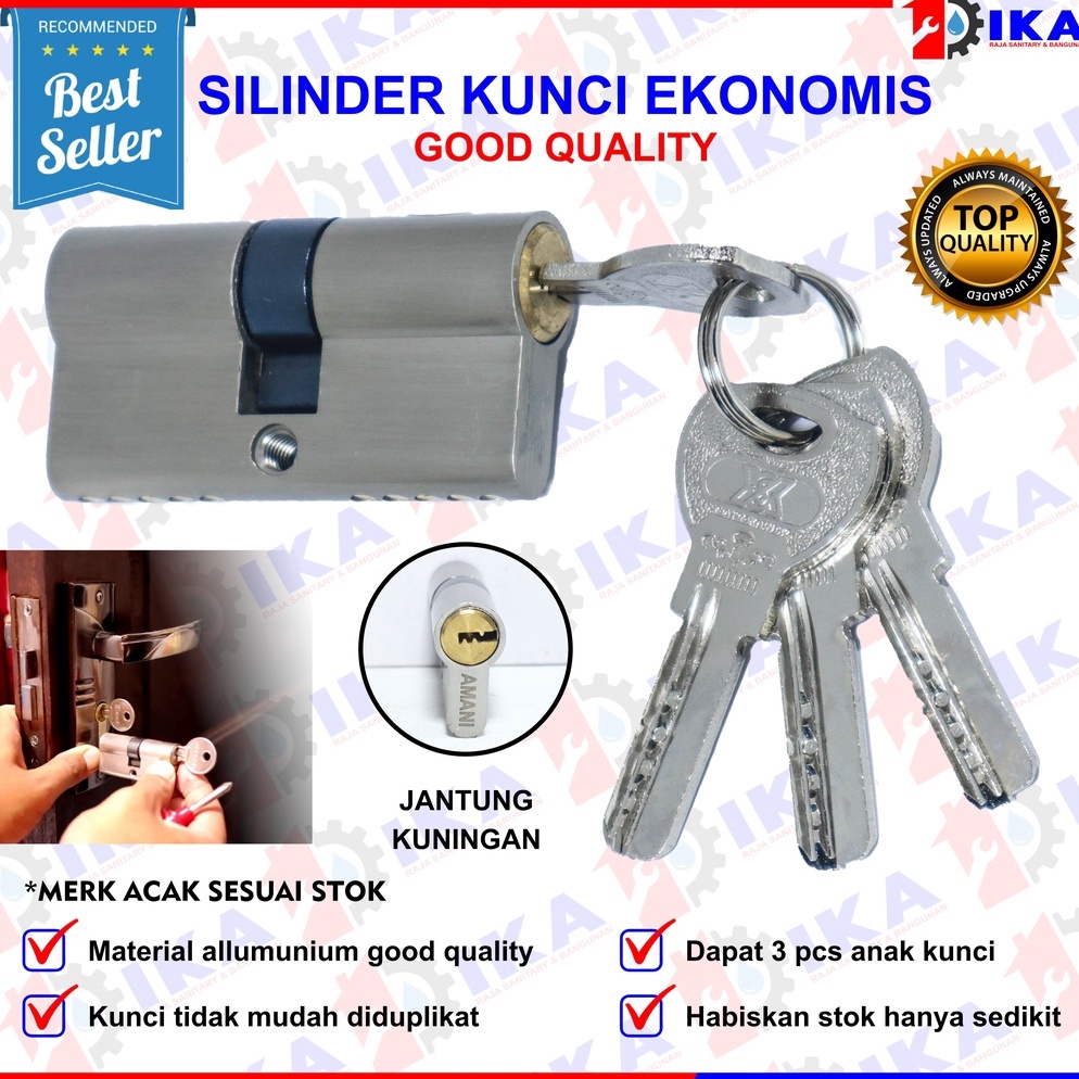MURAH Isi silinder kunci pintu besar kecil computer  key / silinder kunci pintu aldron besar  3 4 5 