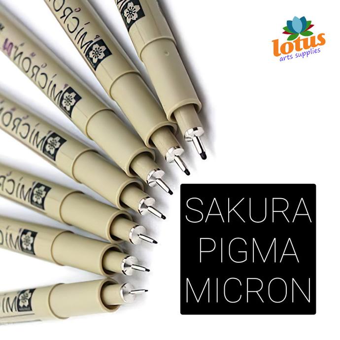 

Sakura Pigma Black Micron Drawing Pen 01 - 02 - 03 - 04 - 05 - 08