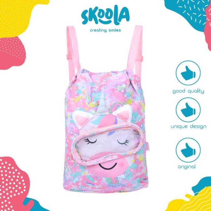 Skoola Tas Ransel Serut Renang Anak Perempuan Unicorn Mermaid - Jolla