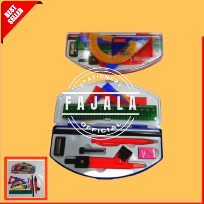 

Bestseller Penggaris Jangka Set / Perlengkapan Sekolah / Jangka Satu Set Komplit