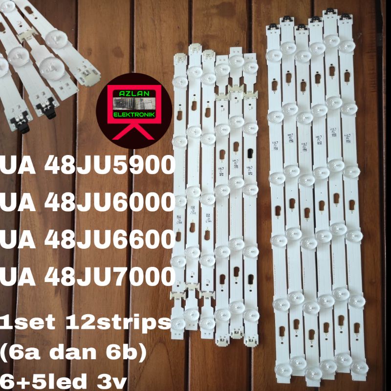 BACKLIGHT LED TV SAMSUNG UA 48JU5900 48JU6000 48JU6500 48JU6600 48JU7000 6+5led 3volt