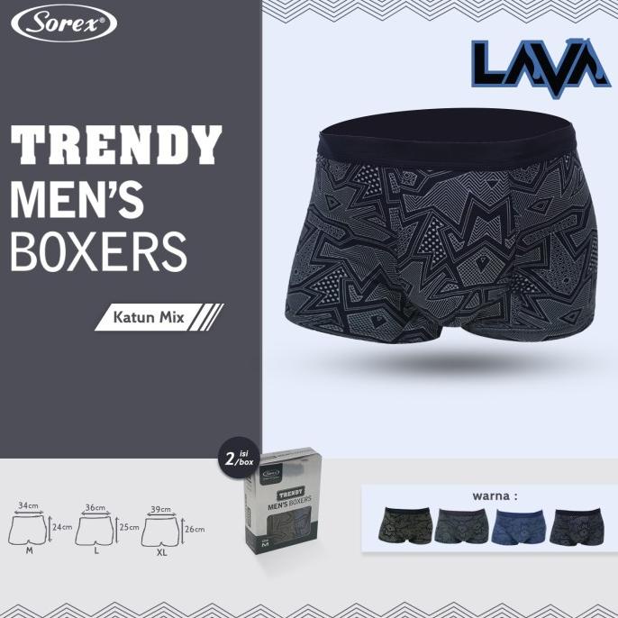 Celana Dalam Boxer Pria Laki Laki Katun Sorex Man Motif