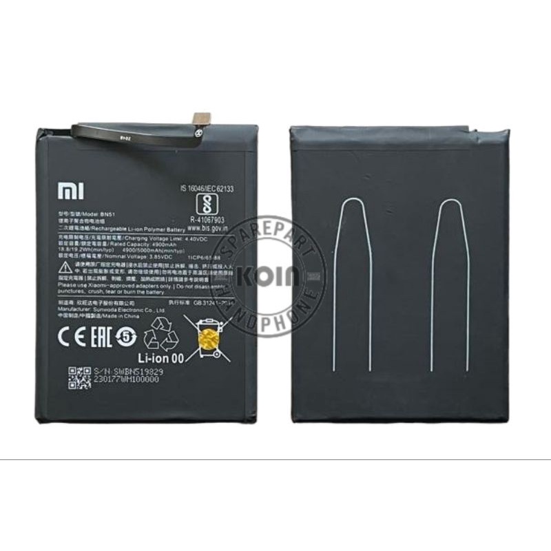BATERAI/BATRE/BATTERY XIAOMI REDMI 8/8A/8A PRO/BN51/BN 51/BN-51 ORIGINAL