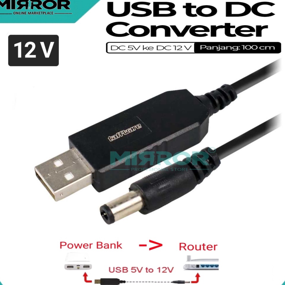 Grosir Kabel Converter Modem Orbit / Router Ke Power Bank DC Ke USB DC 5V to DC 12V